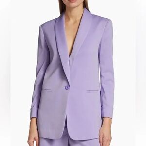 NWOT Alice + Olivia Lavender Satin Jacket sz 8 $495